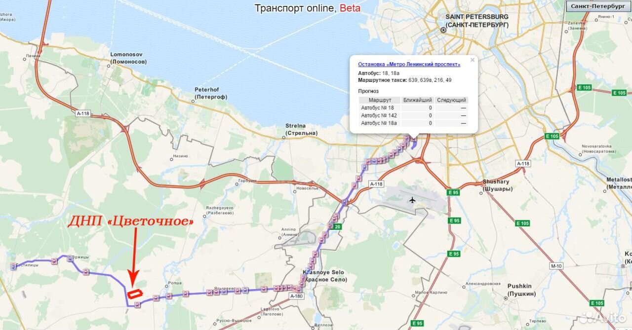 Ропша санкт петербург карта