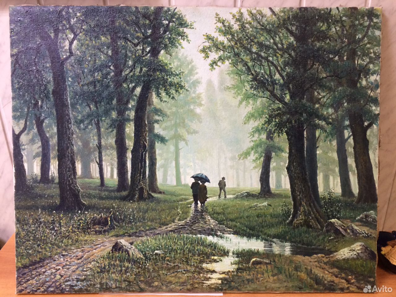 Дождь в лесу описание. И.Шишкин. Дождь в Дубовом лесу. 1891г..