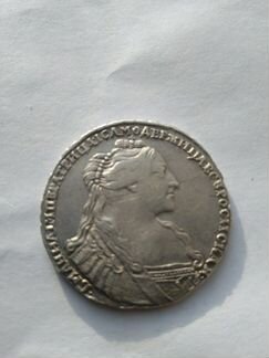 Монета полтина 1736