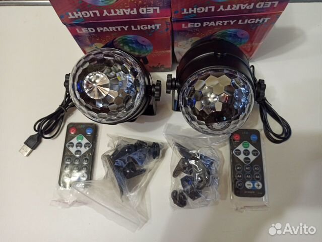 Диско-шар Вращающийся с пультом Новый