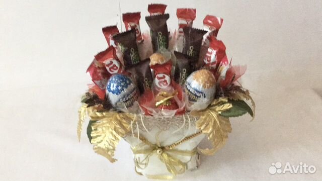 Сладкий букет из конфет