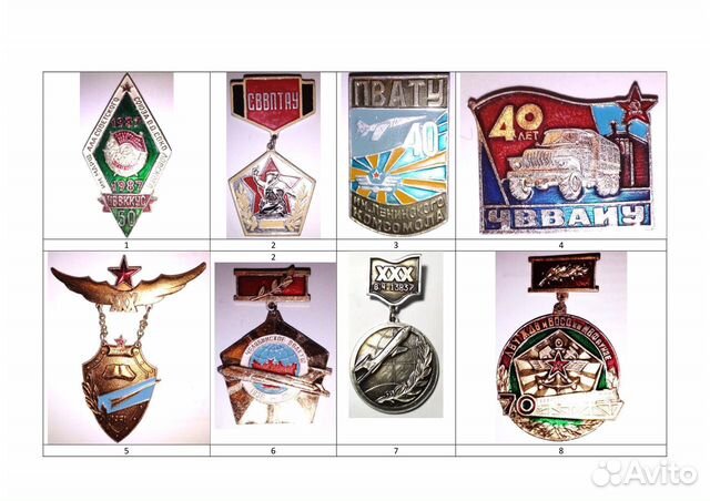 Нагрудные знаки выпусков чвтку и другие