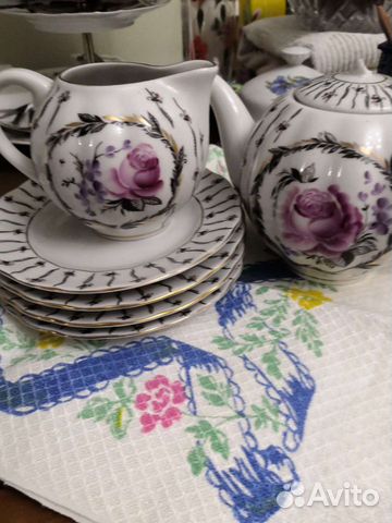 От чайного сервиза*Роза в медальоне*лфз