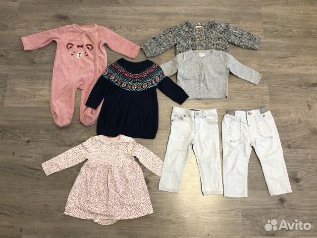 Одежда пакетом на девочку 6-9 месяцев