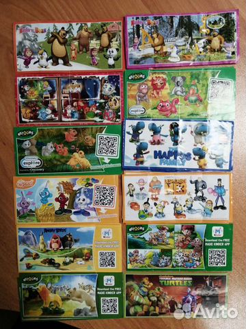 Вкладыши киндер сюрприз