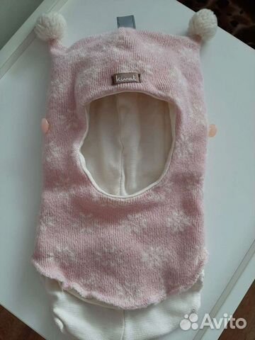 Шапка шлем для девочки зима