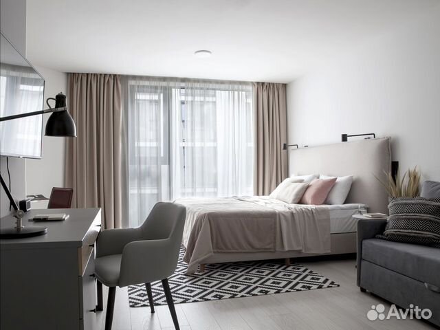 

Квартира-студия, 35 м², 2 кровати