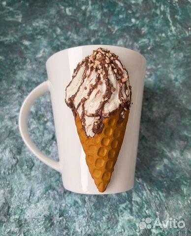 Кружка с декором “Мороженое»