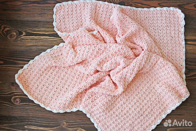 Плед детский вязаный ручная работа