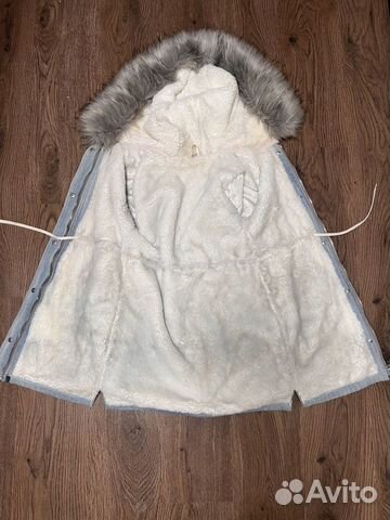 Джинсовая куртка с меховым подкладом