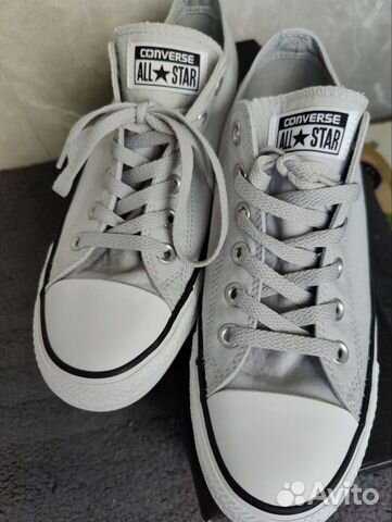 Новые светло-серые кеды converse 40 размера (7uk)