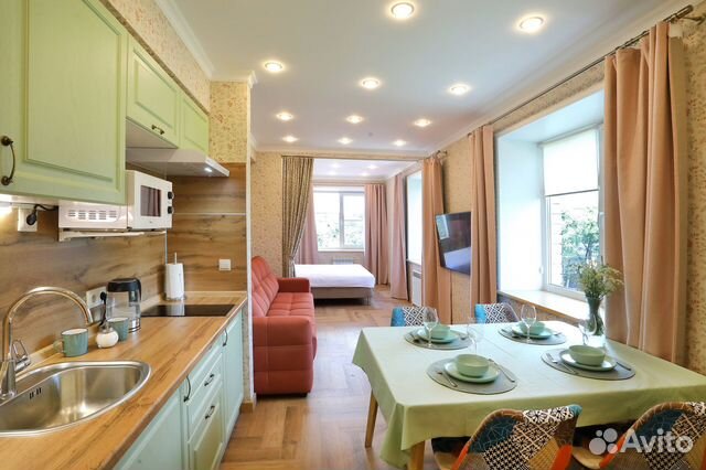 

Квартира-студия, 35 м², 2 кровати