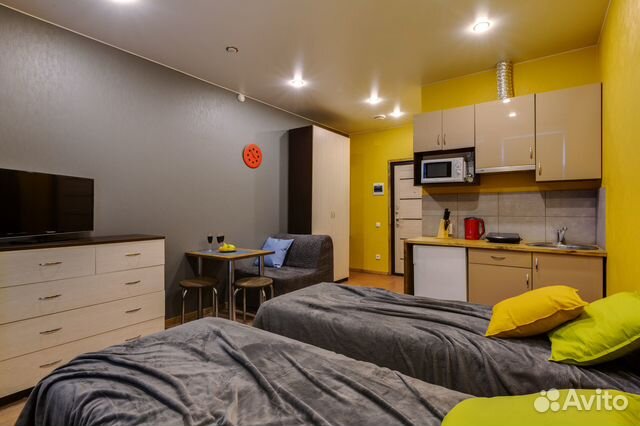 

Квартира-студия в апарт-отеле, 18 м², 2 кровати