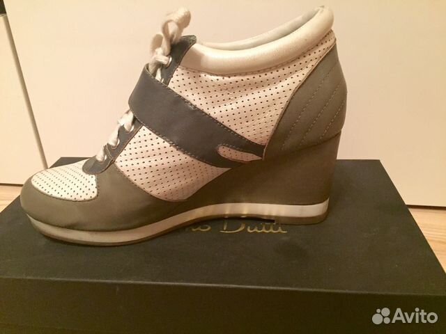 Кожаные кеды на танкетке (Thomas Munz) 38