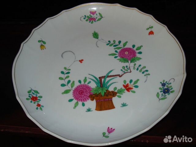 Meissen Мейсен старинное блюдо антиквариат Meissen Мейсен старинное блюдо антиквариат