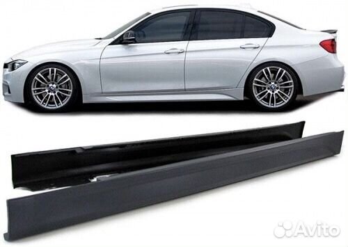 Боковые пороги M пакет для BMW F30 3-серия