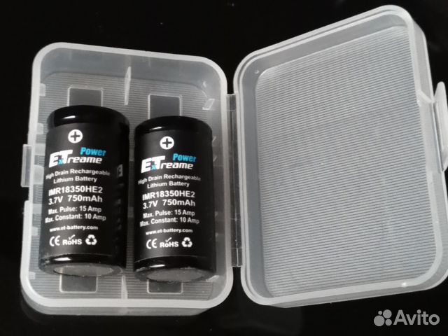 Li-ion аккумулятор ExT IMR18350 HE2 750mAh 3,7V Li-ion аккумулятор ExT IMR18350 HE2 750mAh 3,7V