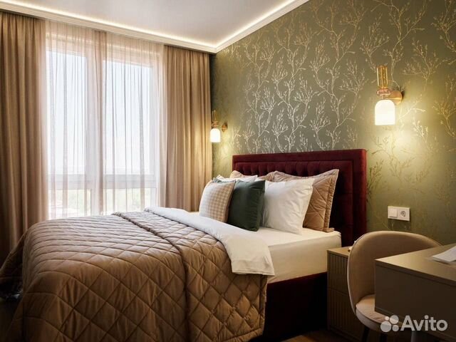 

1-к. квартира, 45 м², 2 кровати
