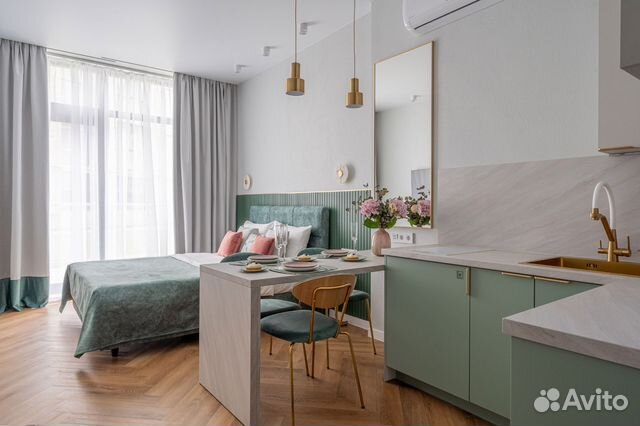 

Квартира-студия, 29 м², 2 кровати