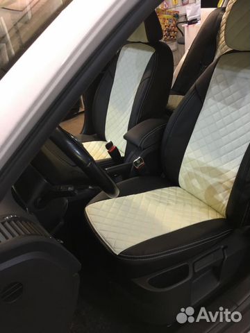 Чехлы автопилот ромб чер+бел Skoda Octavia A5