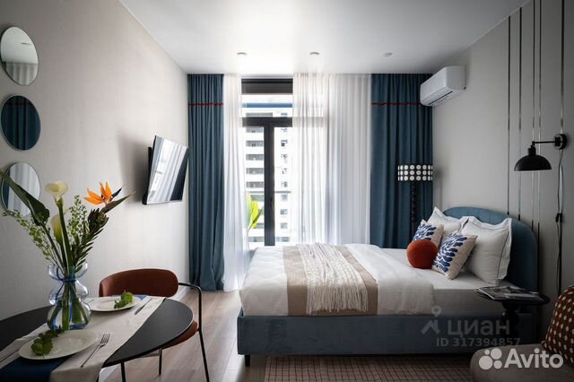 

Квартира-студия, 24 м², 2 кровати
