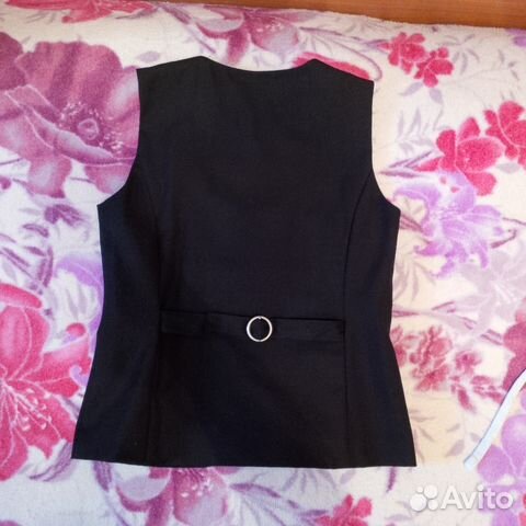 Черная жилетка + юбка школьная форма на р.146-152