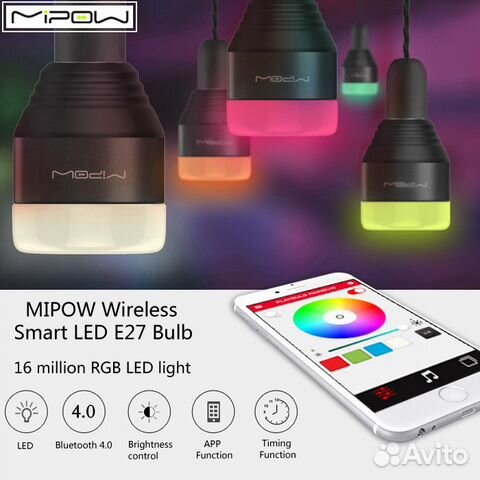 Смарт Лампа mipow e27 bluetooth Смарт Лампа mipow e27 bluetooth