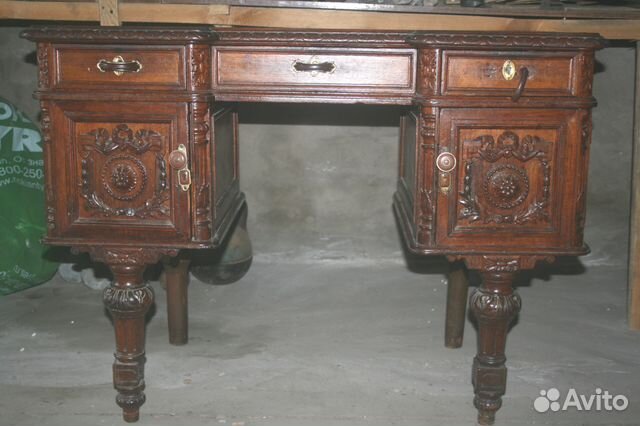 Стол письменный деревянный старинный