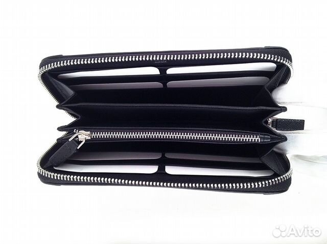 Кожаный клатч кошелек, унисекс Prada арт.1016-3 Кожаный клатч кошелек, унисекс Prada арт.1016-3