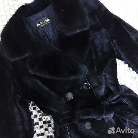Меховое пальто из кенгуру и норки, Angel&Fur
