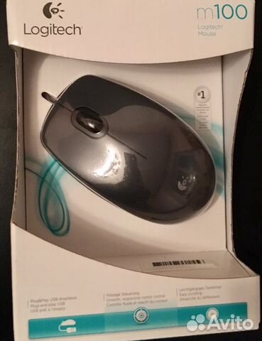 Мышь Logitech Mouse M100 Black USB