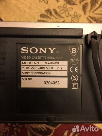 Видеомагнитофон sony SLV-SE630N