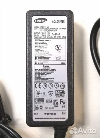 Блок питания для ноутбука SAMSUNG 19V 2.1A 3x1.1mm