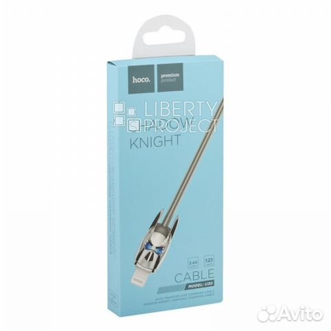 USB кабель hoco U30 Shadow Knight Lightning USB кабель hoco U30 Shadow Knight Lightning