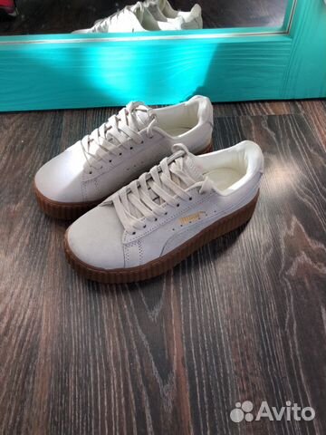 Кроссовки Puma by Rihanna бежевые натуральная замш