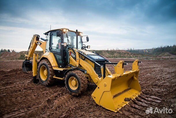 Аренда JCB, экскаватора-погрузчика, ямобура, CAT