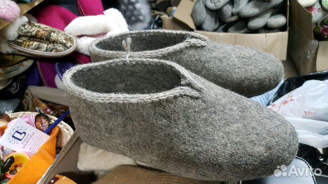Мужские войлочные тапочки Мужские войлочные тапочки