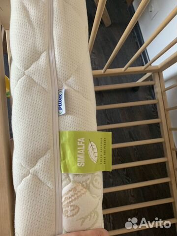 Детская кровать+ новый матрас Plitex eco