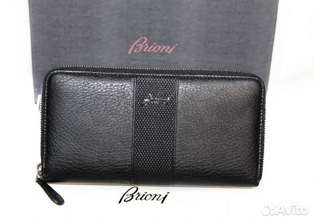 Мужской кожаный клатч Brioni black lux new Мужской кожаный клатч Brioni black lux new