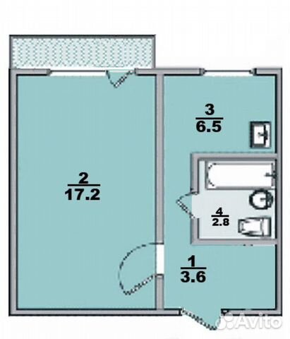 1-к квартира, 31.2 м², 5/5 эт.