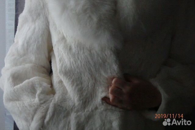 Шубка белая кролик (свадебная)