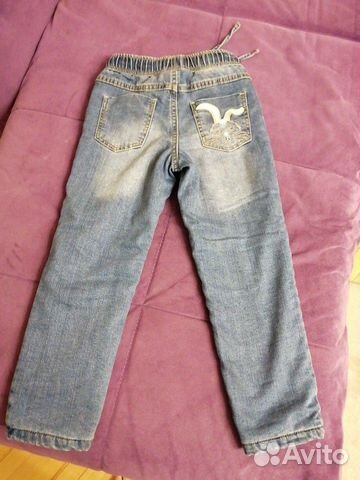 Джинсы на флисе для девочки (р. 116) Джинсы на флисе для девочки (р. 116)
