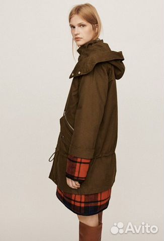 Комбинированная парка с капюшоном Maje Комбинированная парка с капюшоном Maje