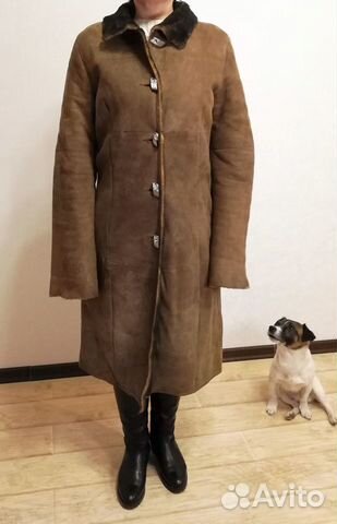 Дубленка женская коричневая длинная Дубленка женская коричневая длинная