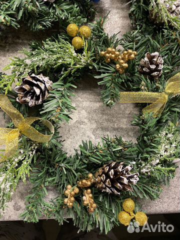 Украшение новогоднее Венок Рождественский Украшение новогоднее Венок Рождественский