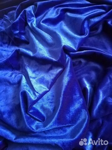Ткань - Фиолетовый бархат стрейч, 165 см
