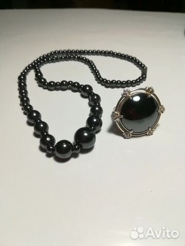 Серебряное кольцо с гематитом