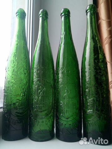 Четыре старинные пивные бутылки Бавария Четыре старинные пивные бутылки Бавария