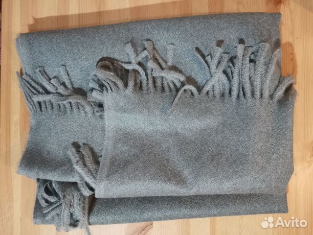 Серый шарф с кашемиром