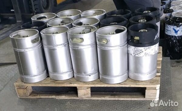 Кег пивной 10л, фитинг А, G, S 150шт, бу Кег пивной 10л, фитинг А, G, S 150шт, бу